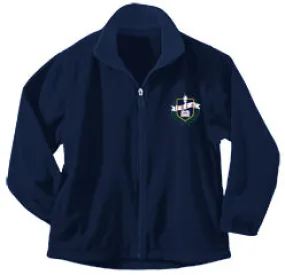 Adult Full Zip Fleece with Rock Christian Academy Logo