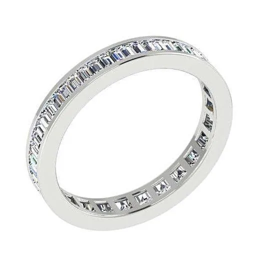 Baguette Diamond Eternity Ring 18K White Gold (1.20 ct. tw.)