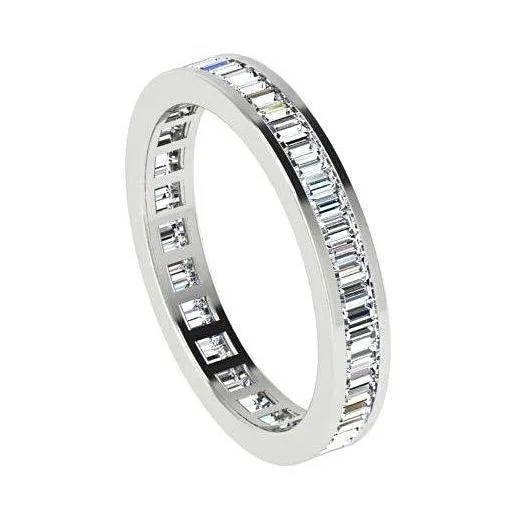 Baguette Diamond Eternity Ring 18K White Gold (1.20 ct. tw.)