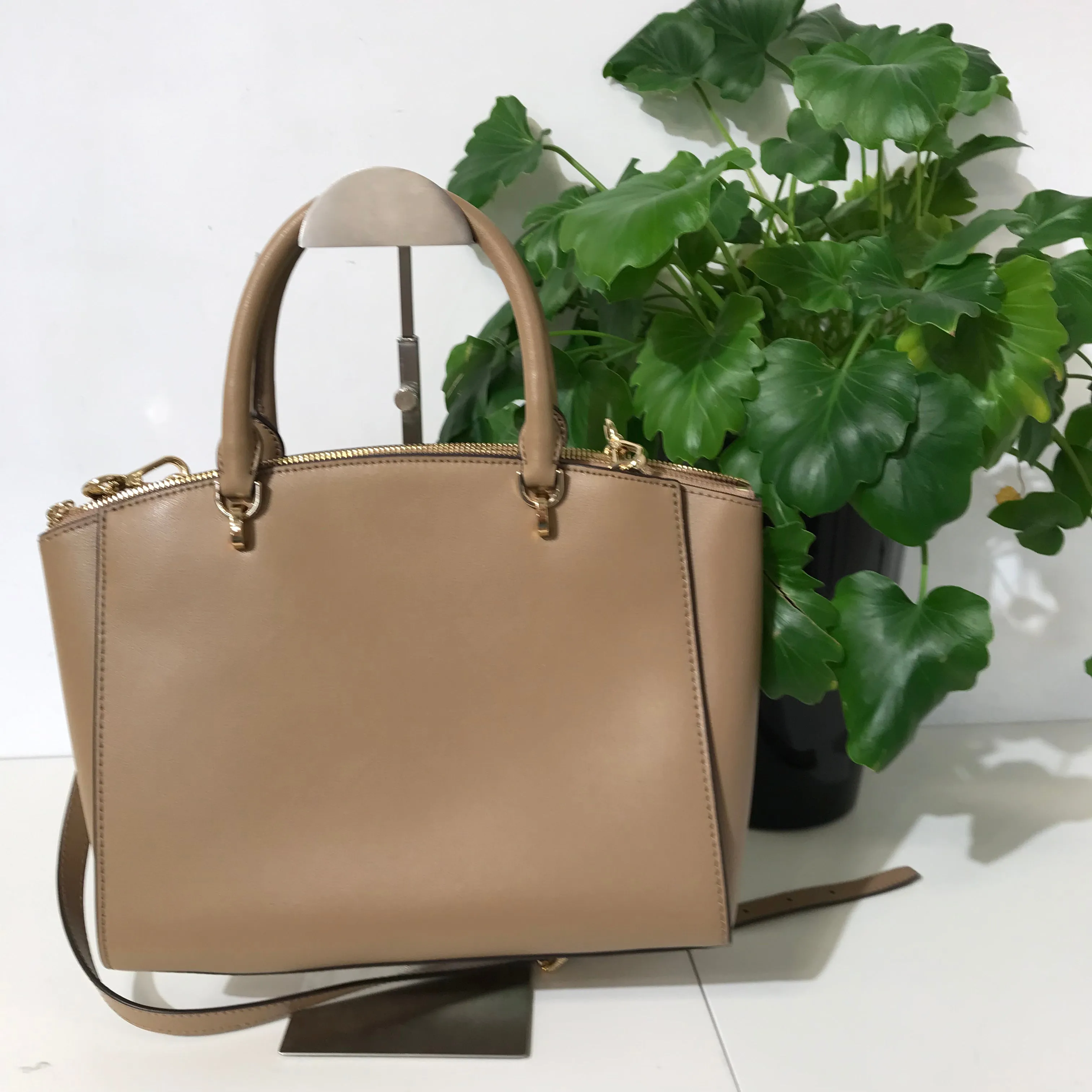 Beige Satchel