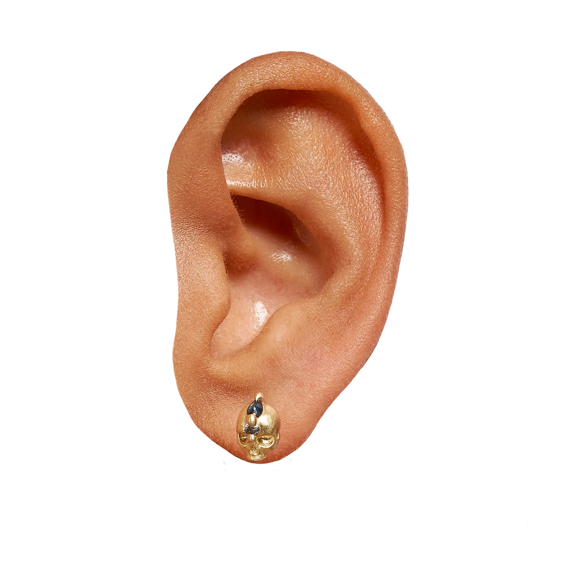 Blue Island Of Idols Skull Stud Earrings - Made to Order