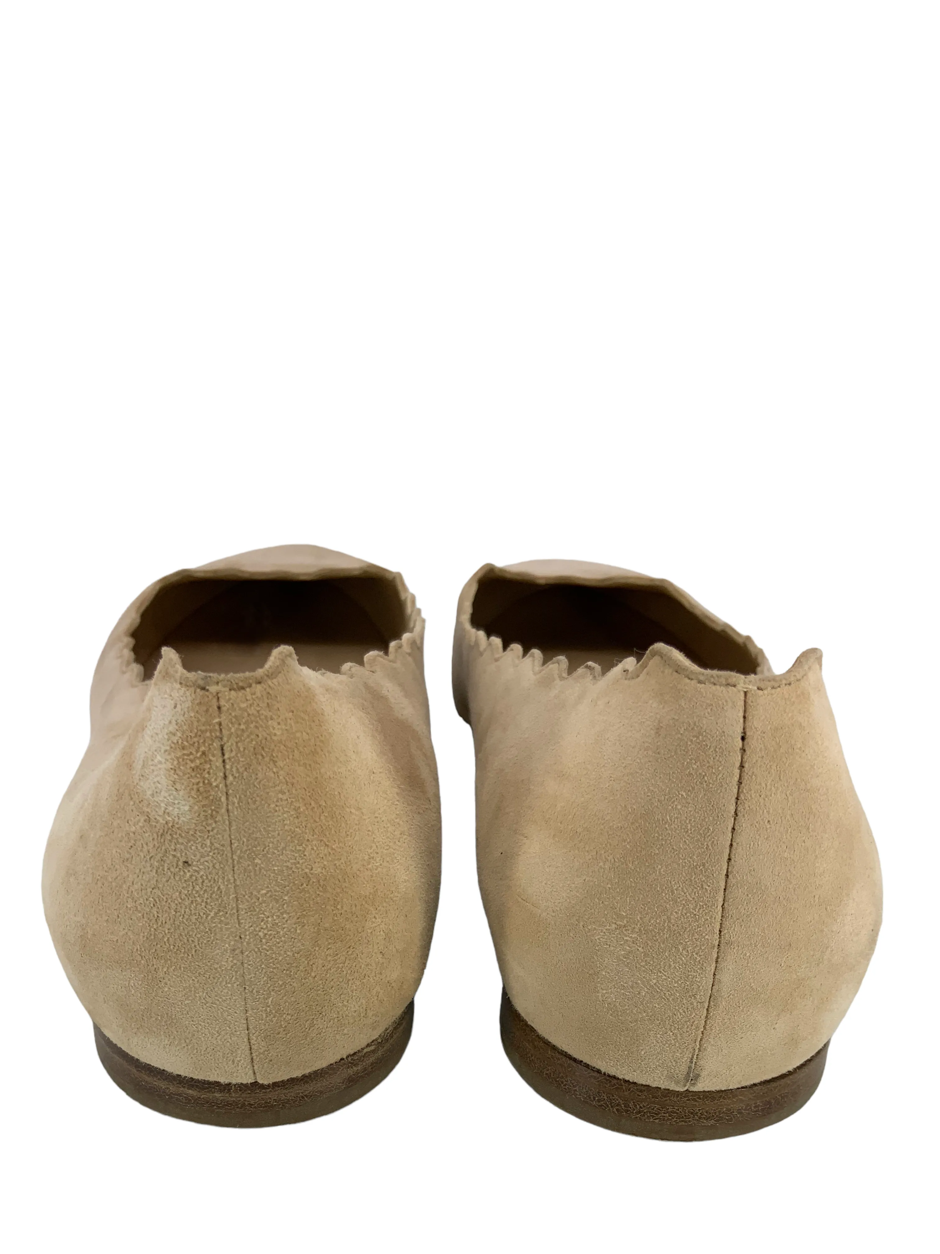Scalloped Suede Ballet Flats by CHLOE - Size 9.5