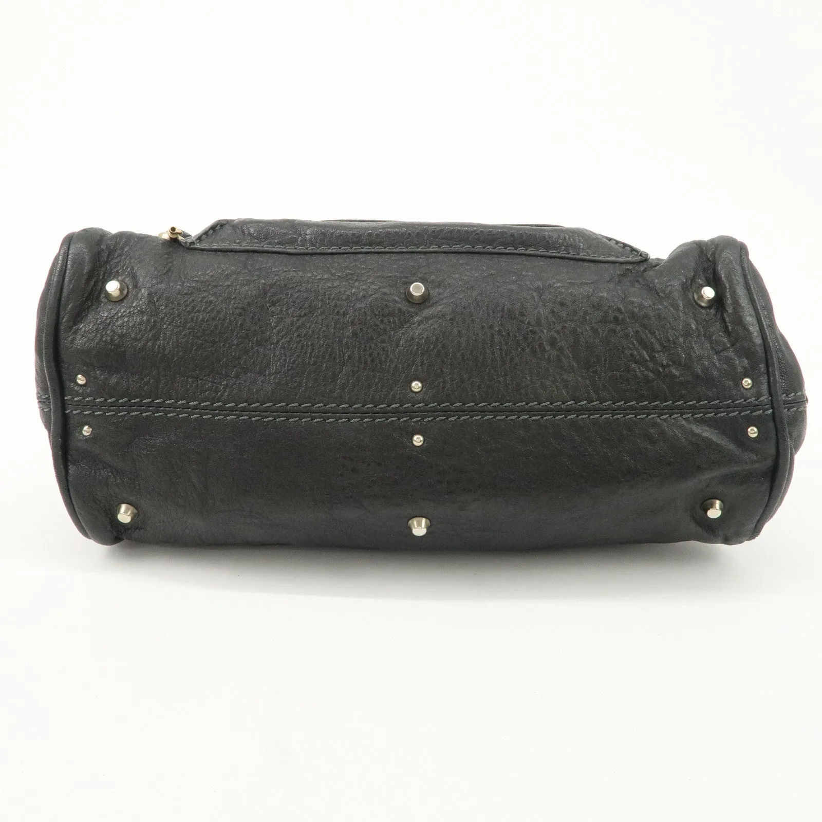 Chloe Paddington Leather Mini Boston Bag Hand Bag Black Used