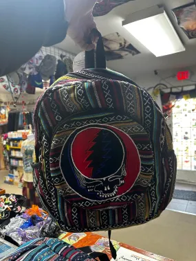 Cotton Gheri Stripe SYF Embroidered Backpack
