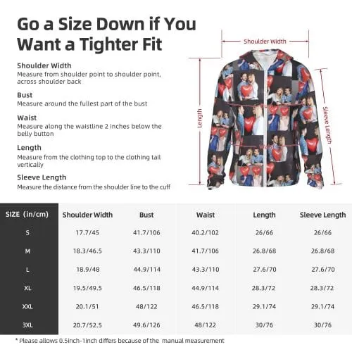 Custom Photo Unisex Sun Protection Lightweight Hoodie Long Sleeve Zipper Shirt