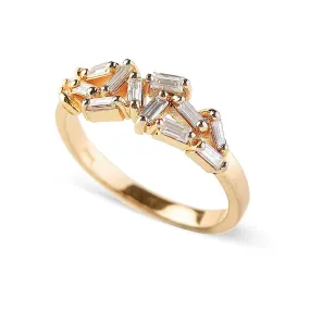 DIAMOND BAGUETTE HALF CHAOS RING