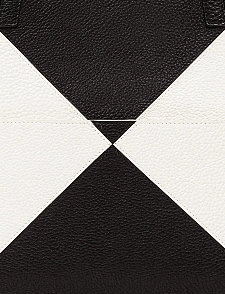 Medium Reversible Two-Tone Leather Handbag