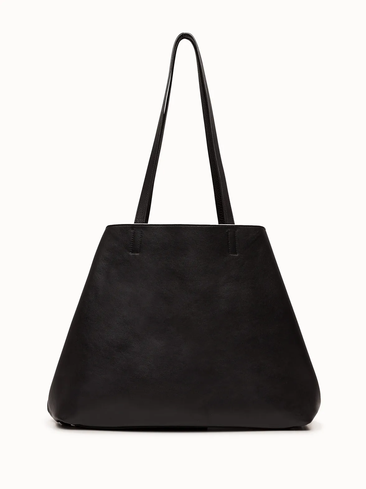 Medium Reversible Two-Tone Leather Handbag