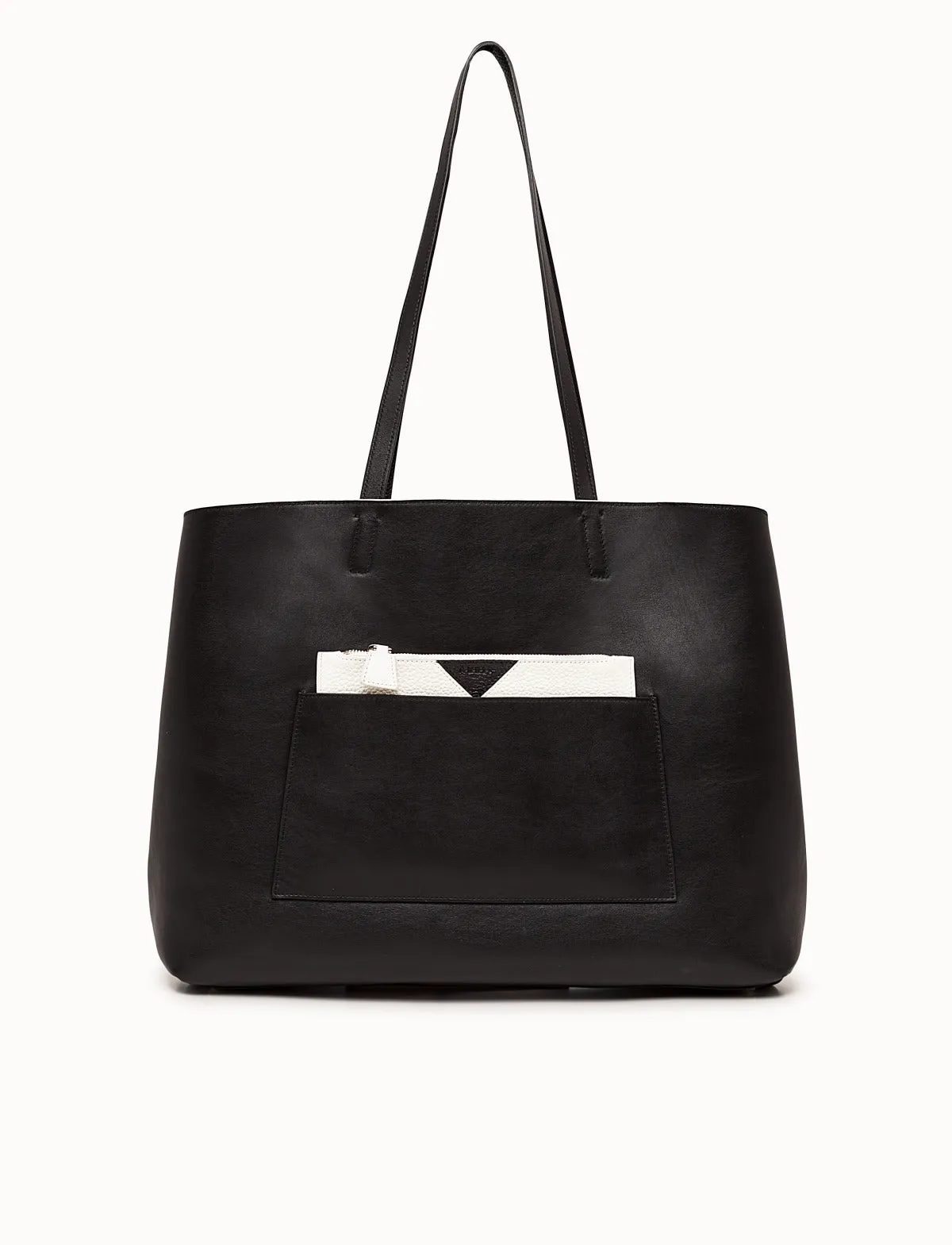Medium Reversible Two-Tone Leather Handbag