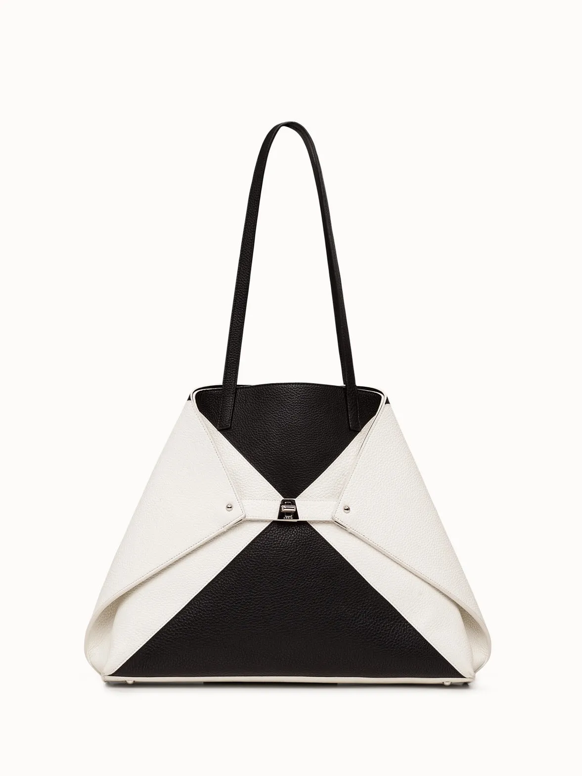 Medium Reversible Two-Tone Leather Handbag