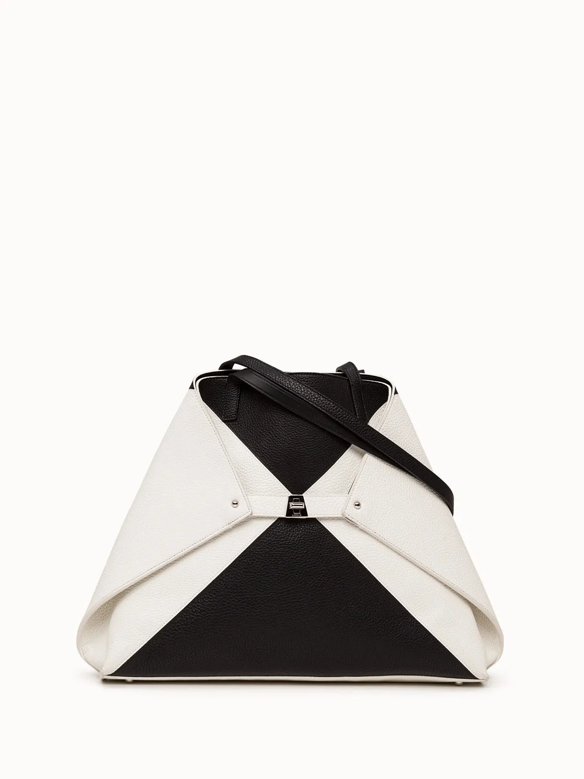 Medium Reversible Two-Tone Leather Handbag