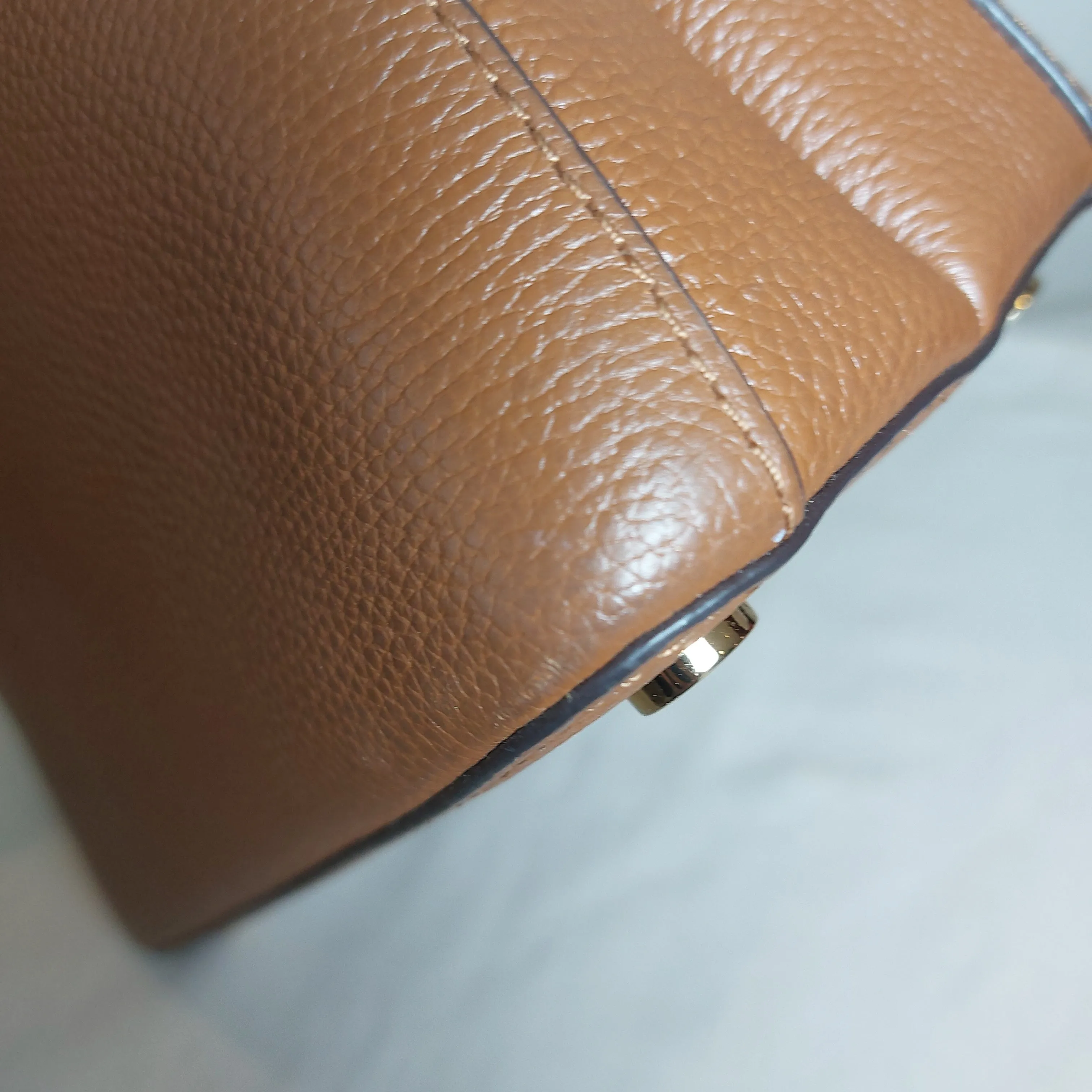 Michael Kors Brown Leather Adele Small Satchel | Gently Used |