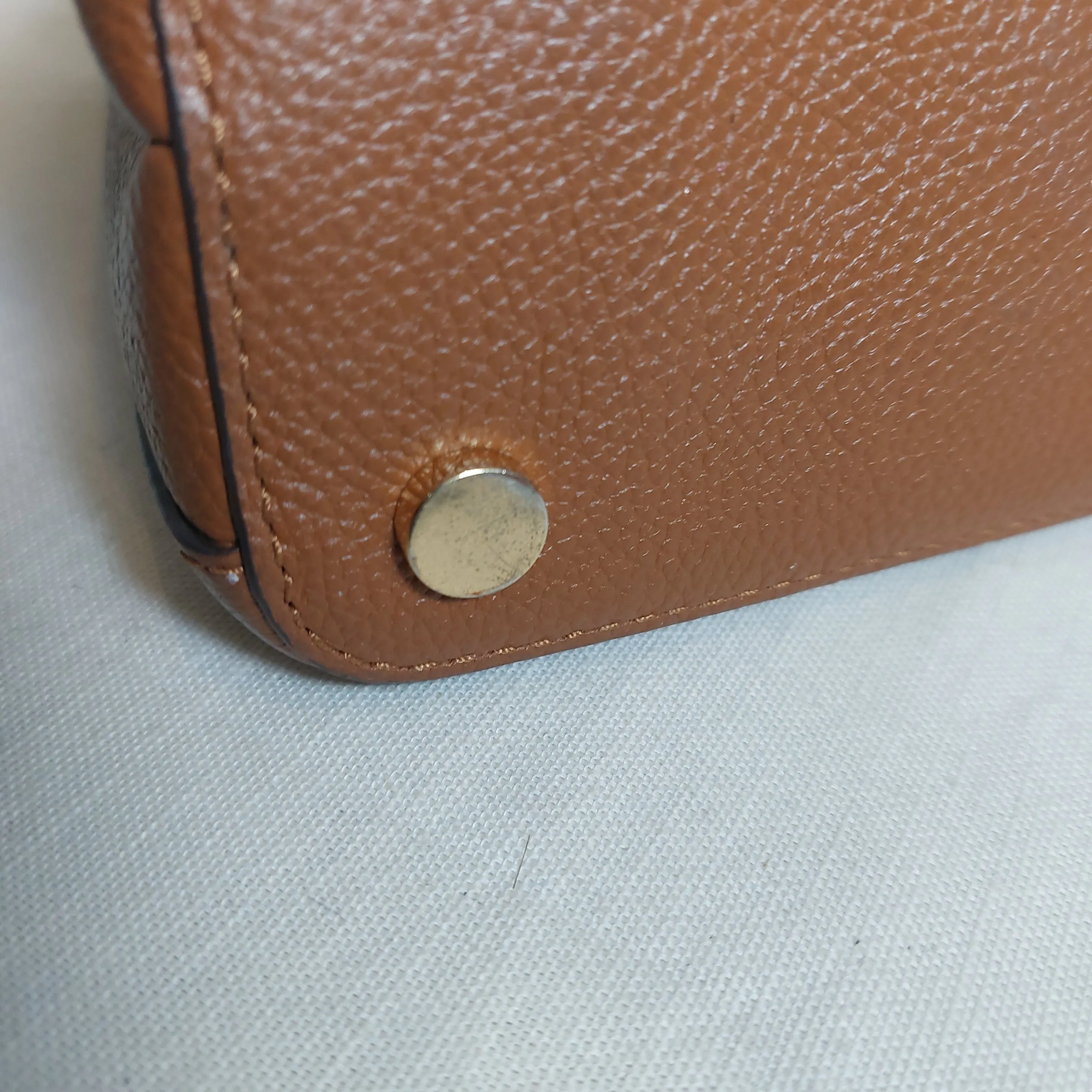 Michael Kors Brown Leather Adele Small Satchel | Gently Used |