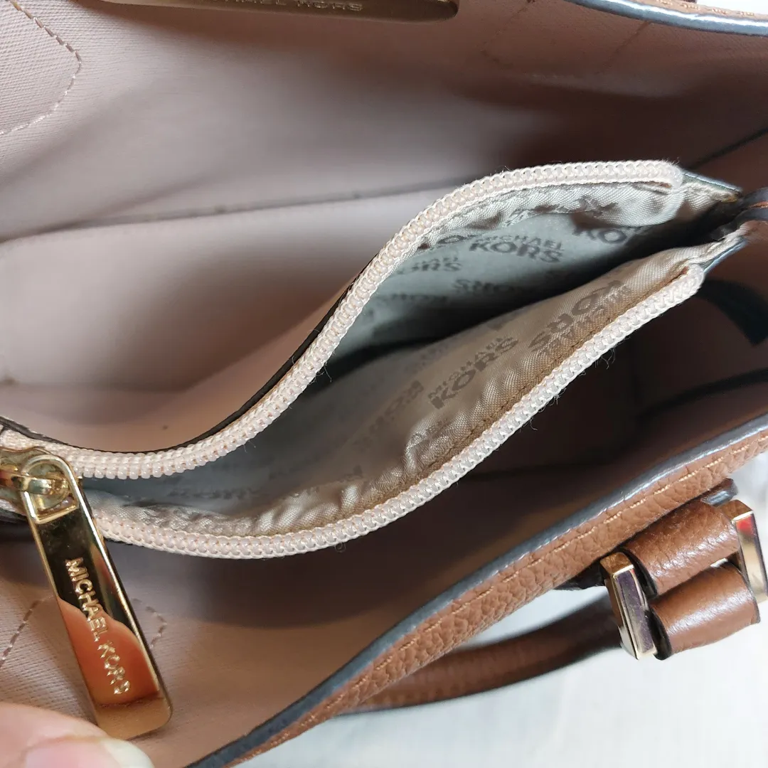 Michael Kors Brown Leather Adele Small Satchel | Gently Used |