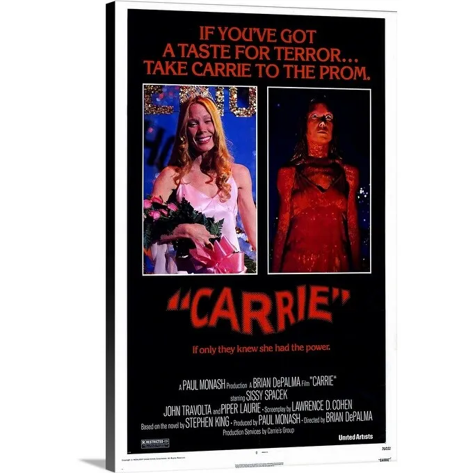 "Carrie (1976)" Canvas Wall Art