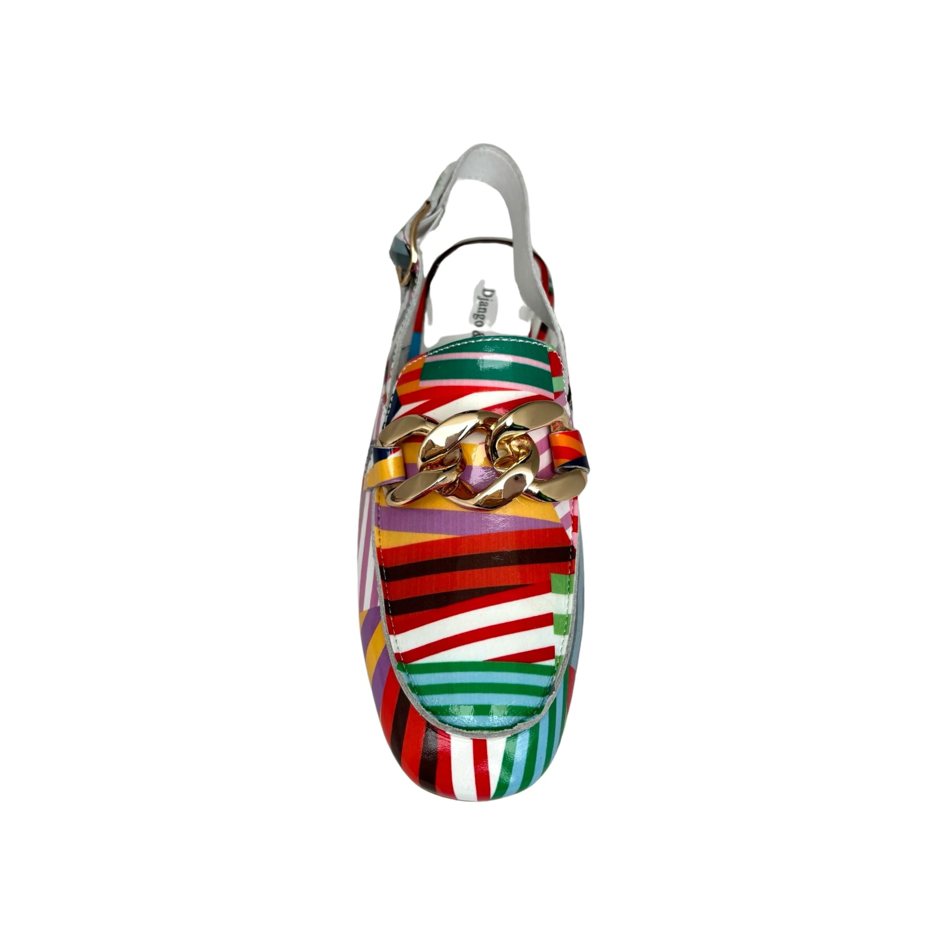 Vabor Stripe Multi Patent Sling Back